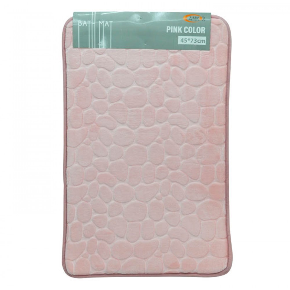 Πατάκι μπάνιου ''MEMORY FOAM'' σε χρώμα ροζ  45x73