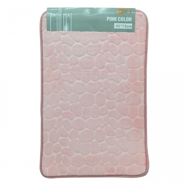 Πατάκι μπάνιου ''MEMORY FOAM'' σε χρώμα ροζ  45x73