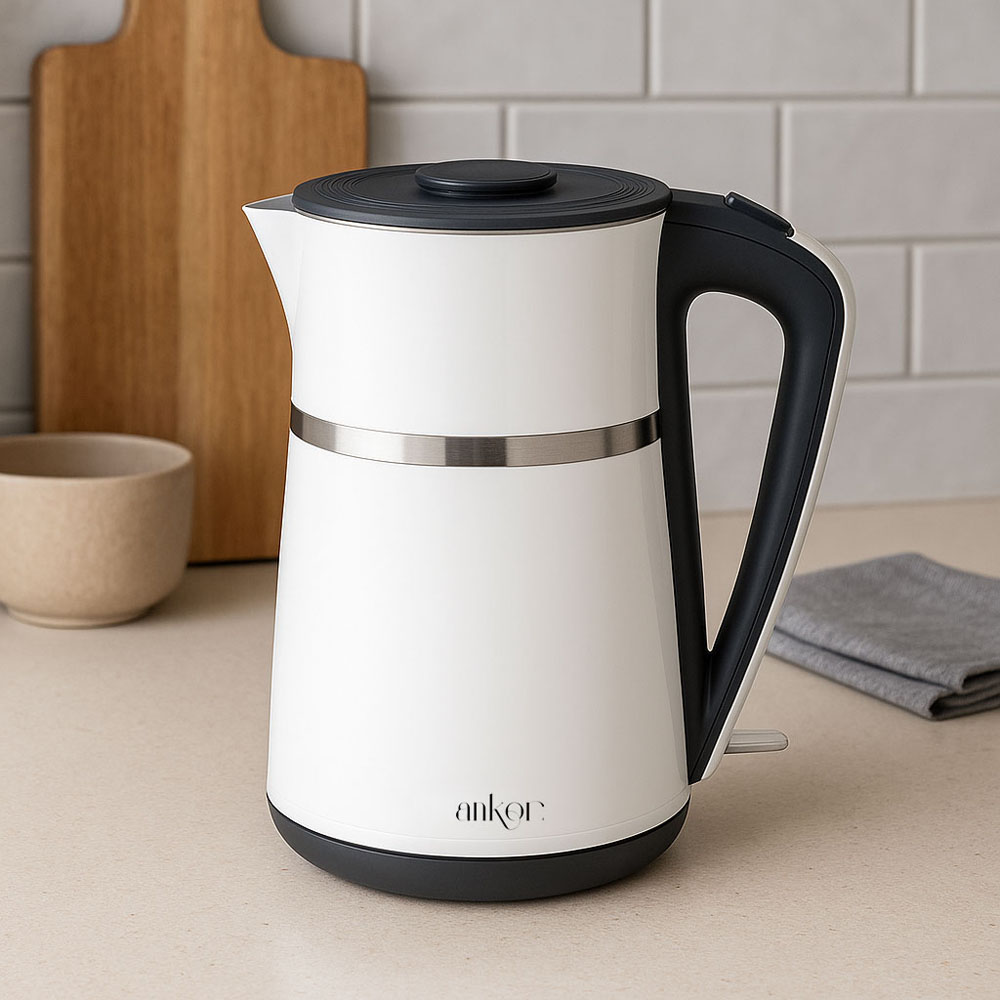 Βραστήρας σε χρώμα λευκό/γκρι 1,7lt 2200W