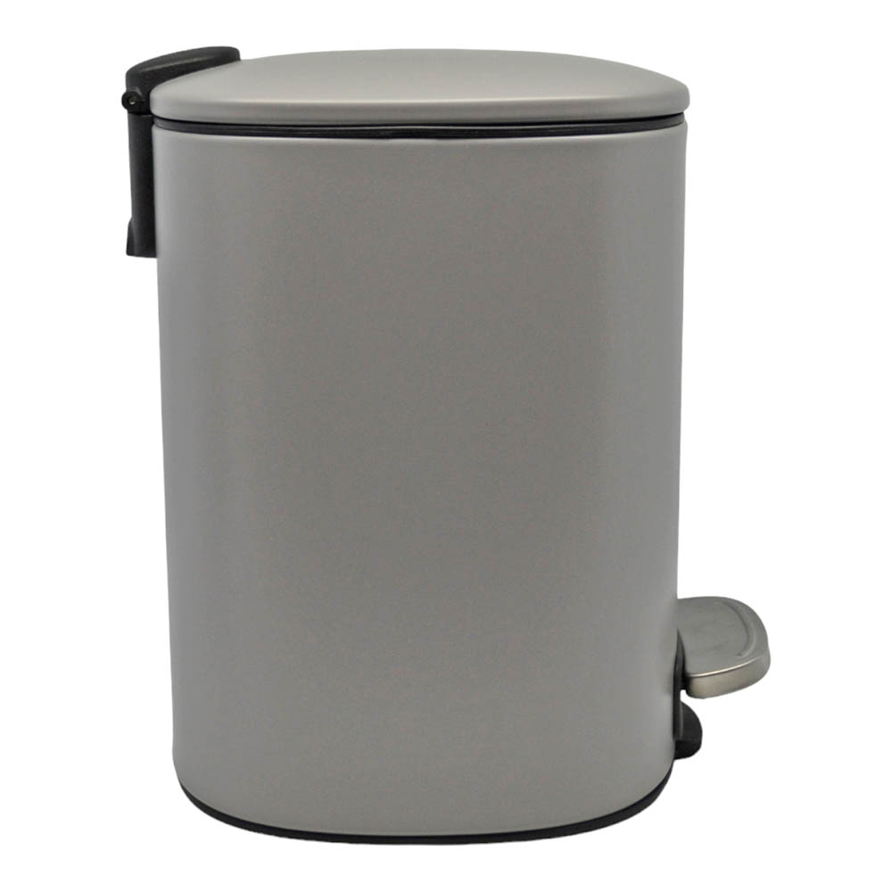 Καλάθι μπάνιου inox τετράγωνο soft close σε γκρι ματ χρώμα 5lt