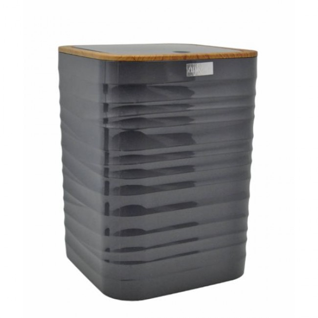Κάδος μπάνιου "LUNA" πλαστικός σε χρώμα γκρι με εφέ ξύλου 5λίτρα