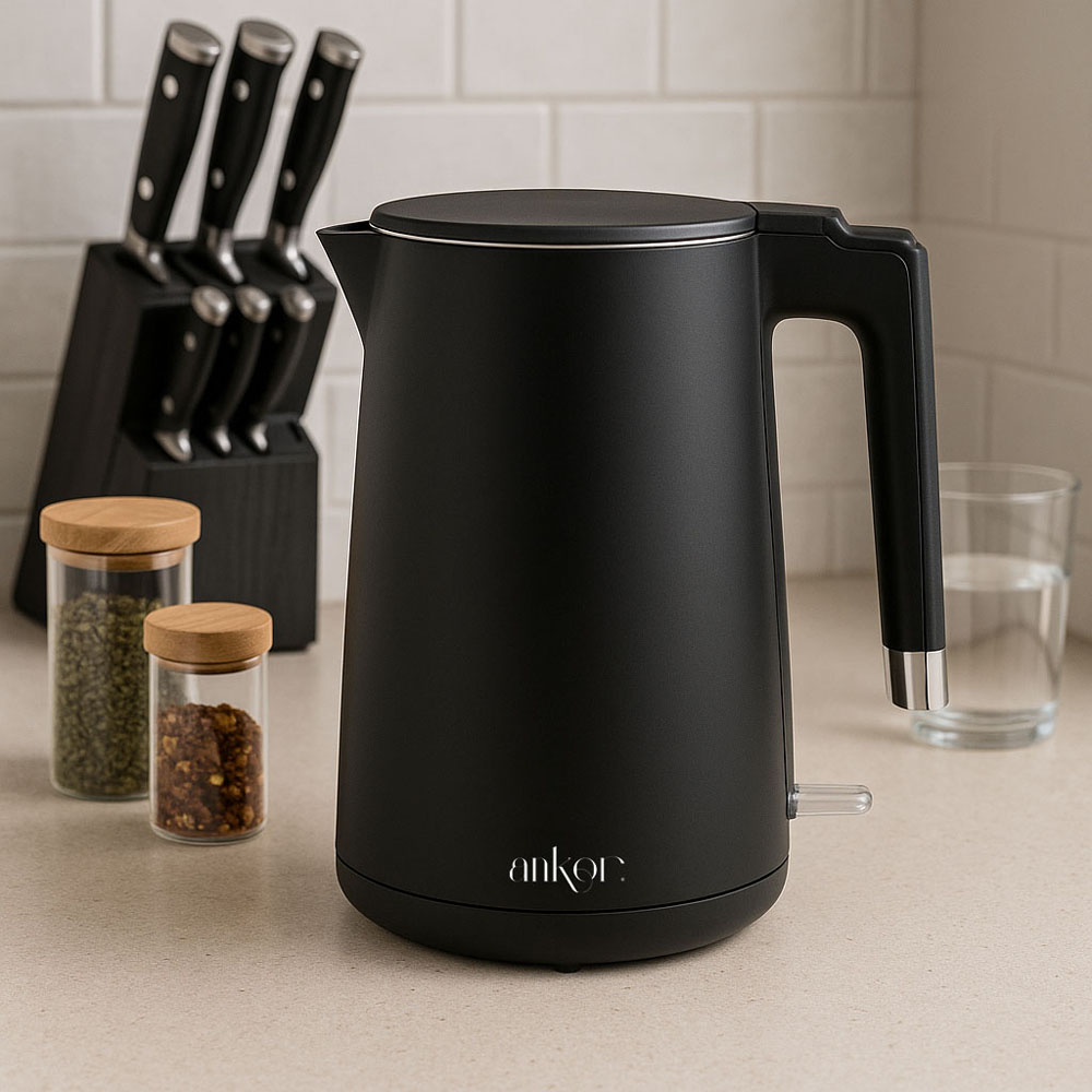 Βραστήρας σε χρώμα μαύρο ματ 1,7lt 2200W