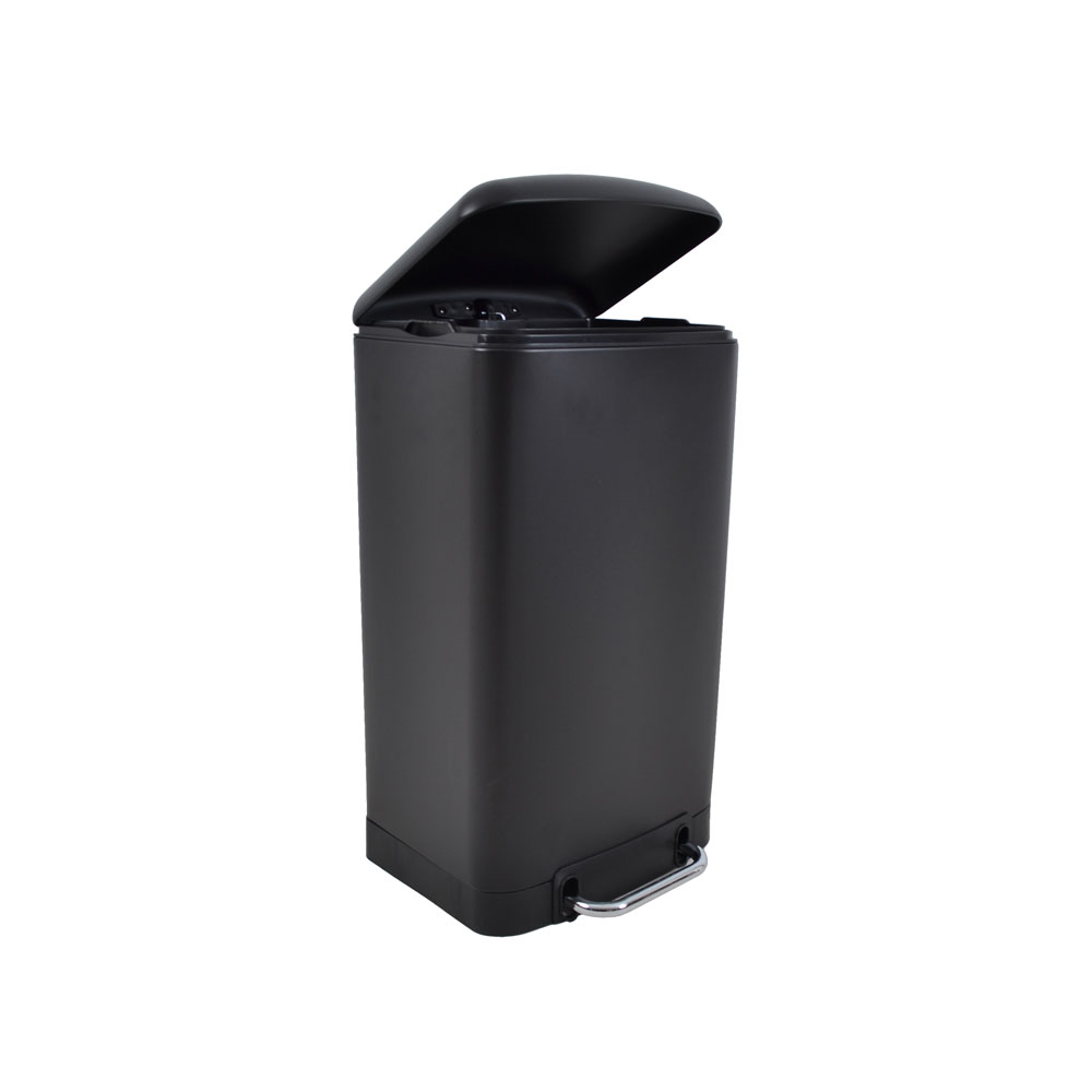 Κάδος απορριμάτων soft close σε μαύρο χρώμα 12L