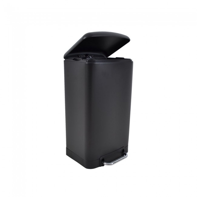 Κάδος απορριμάτων soft close σε μαύρο χρώμα 12L