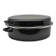 Γάστρα οβάλ εμαγιέ με σχάρα σε μαύρο χρώμα 38x29x14