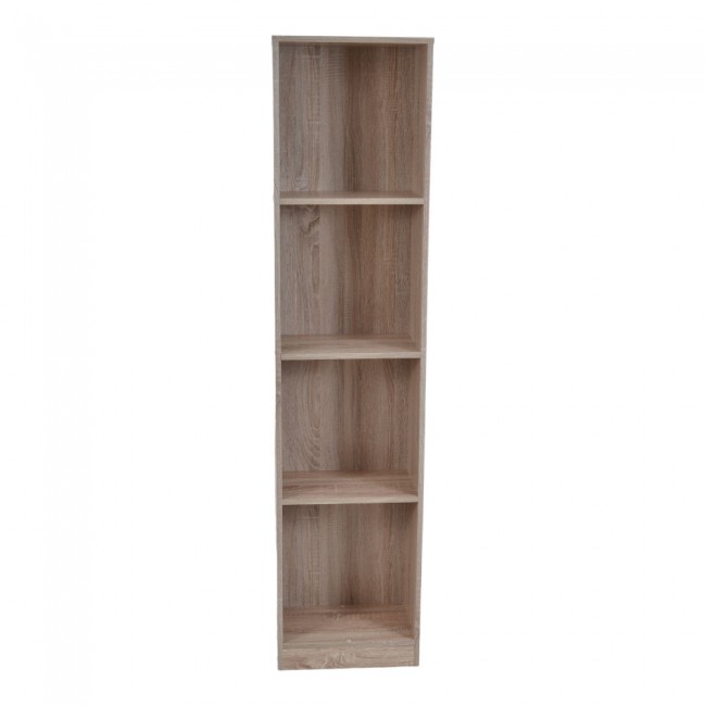 Ραφιέρα από ξύλο σε φυσικό χρώμα 40x24x170