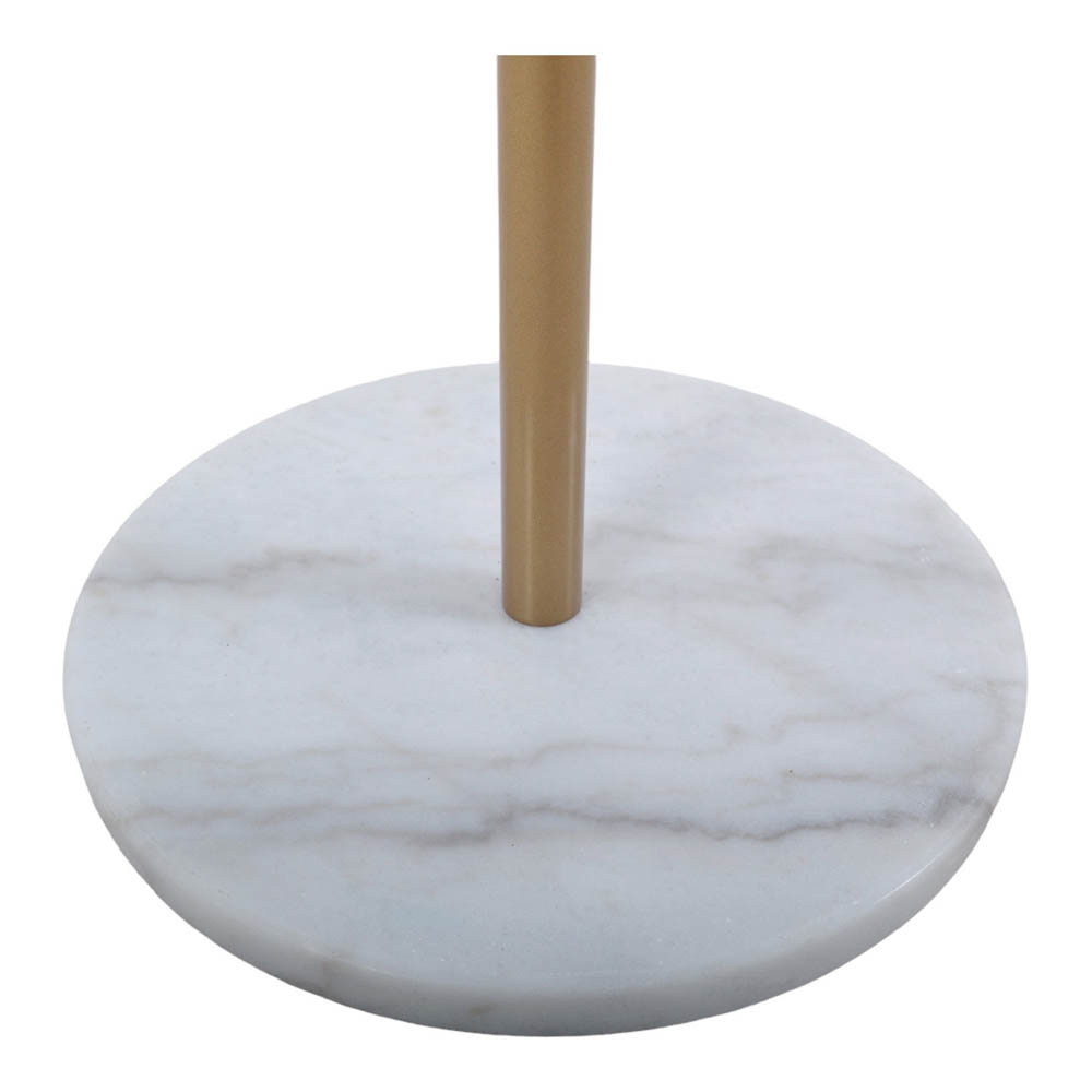 Καλόγερος από μέταλλο σε χρυσό ματ χρώμα με μαρμάρινη βάση 29x17x173