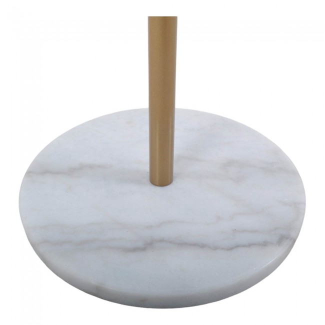 Καλόγερος από μέταλλο σε χρυσό ματ χρώμα με μαρμάρινη βάση 29x17x173