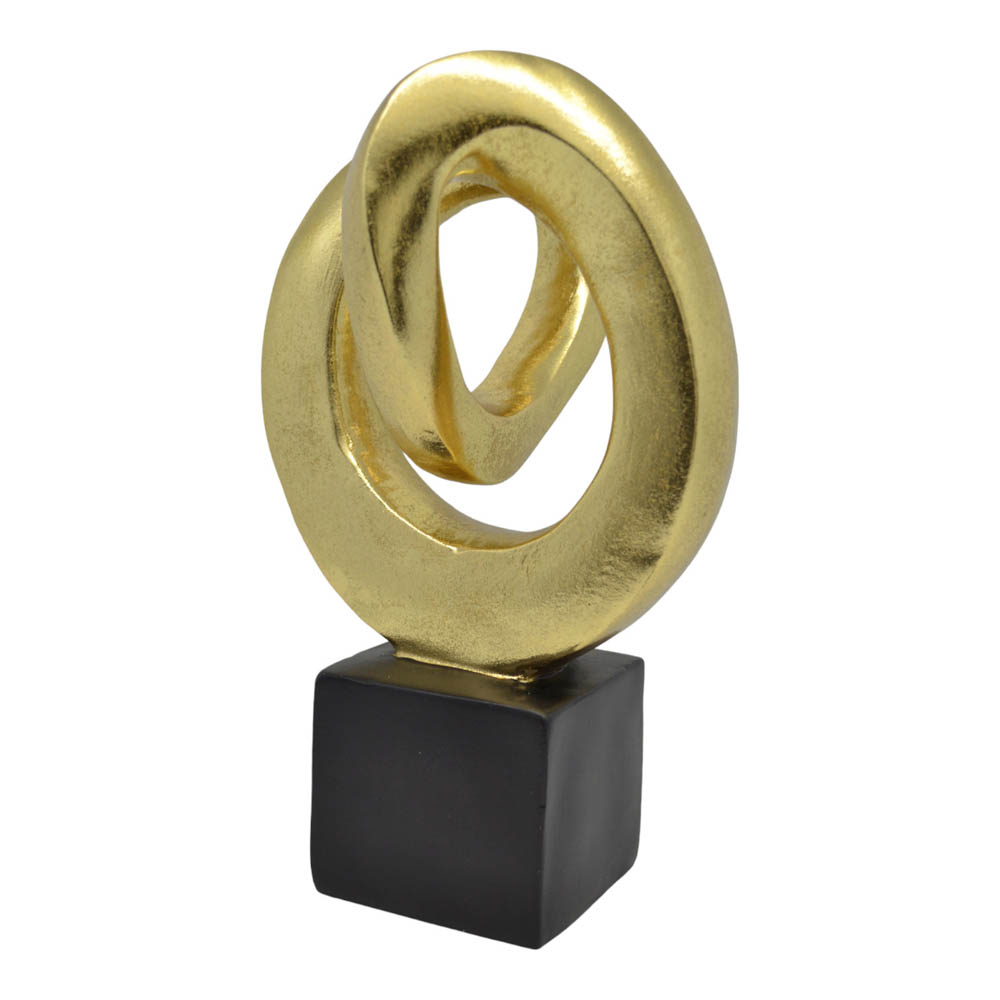 Διακοσμητικό επιτραπέζιο πολυεστερικό σε χρυσό χρώμα 16x14.5x25