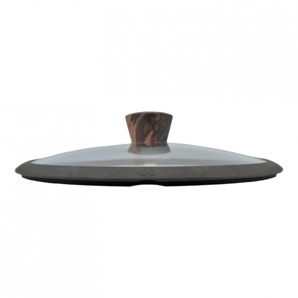 Γυάλινο καπάκι με δαχτυλίδι σιλικόνης 28cm