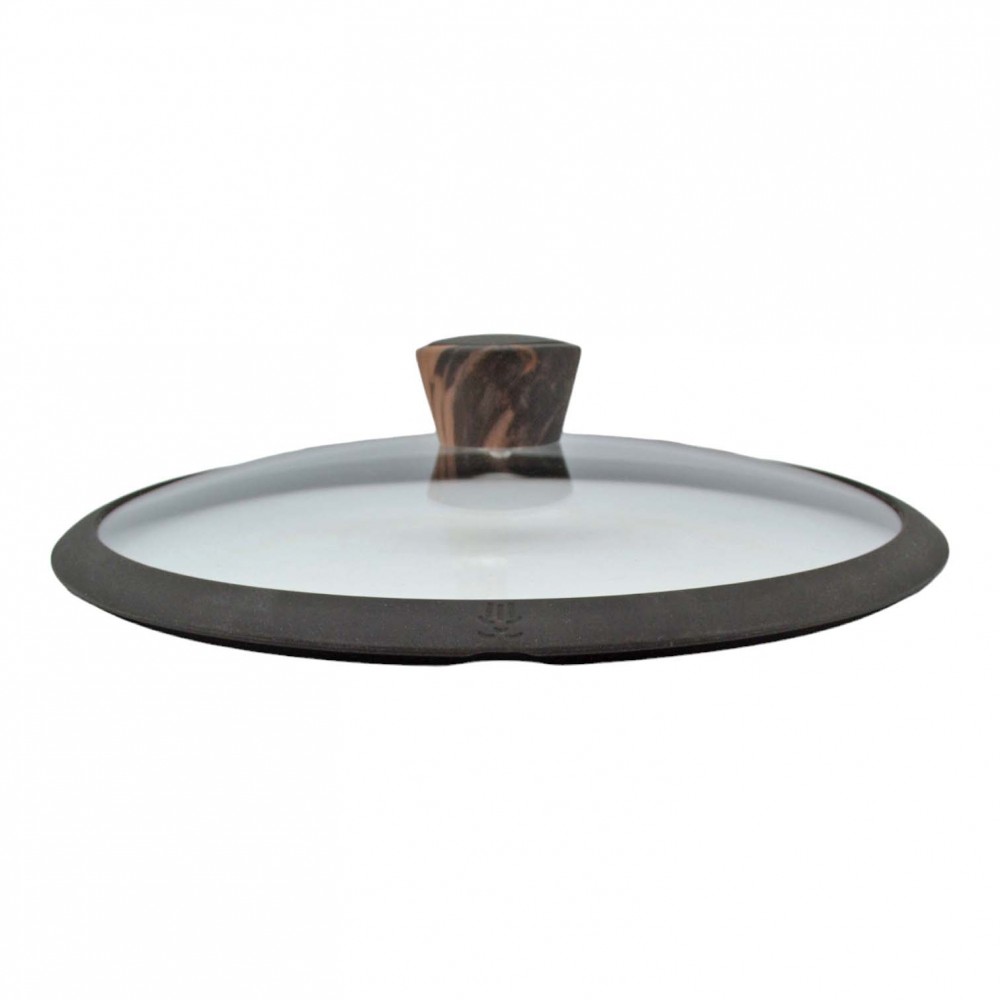 Γυάλινο καπάκι με δαχτυλίδι σιλικόνης 26cm