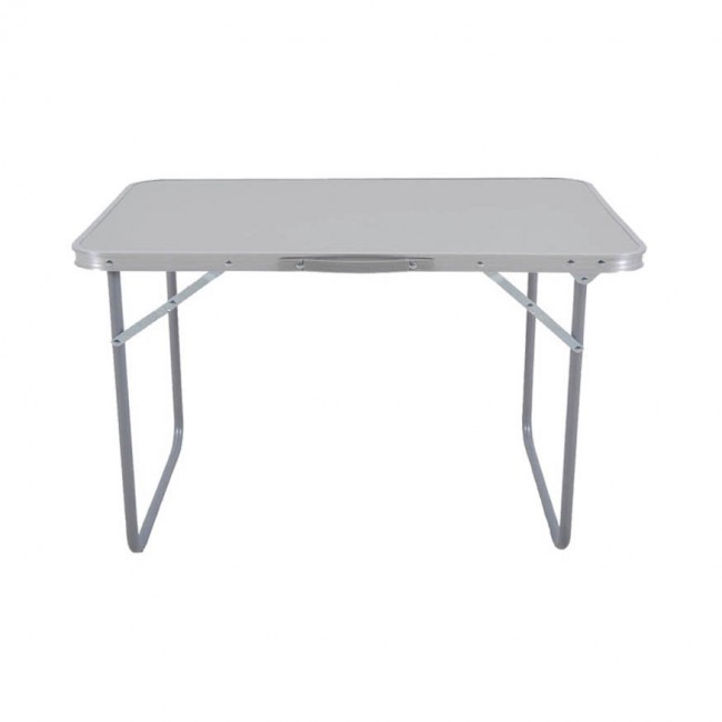 Τραπέζι camping πτυσσόμενο από μέταλλο σε γκρι χρώμα 40x60x25