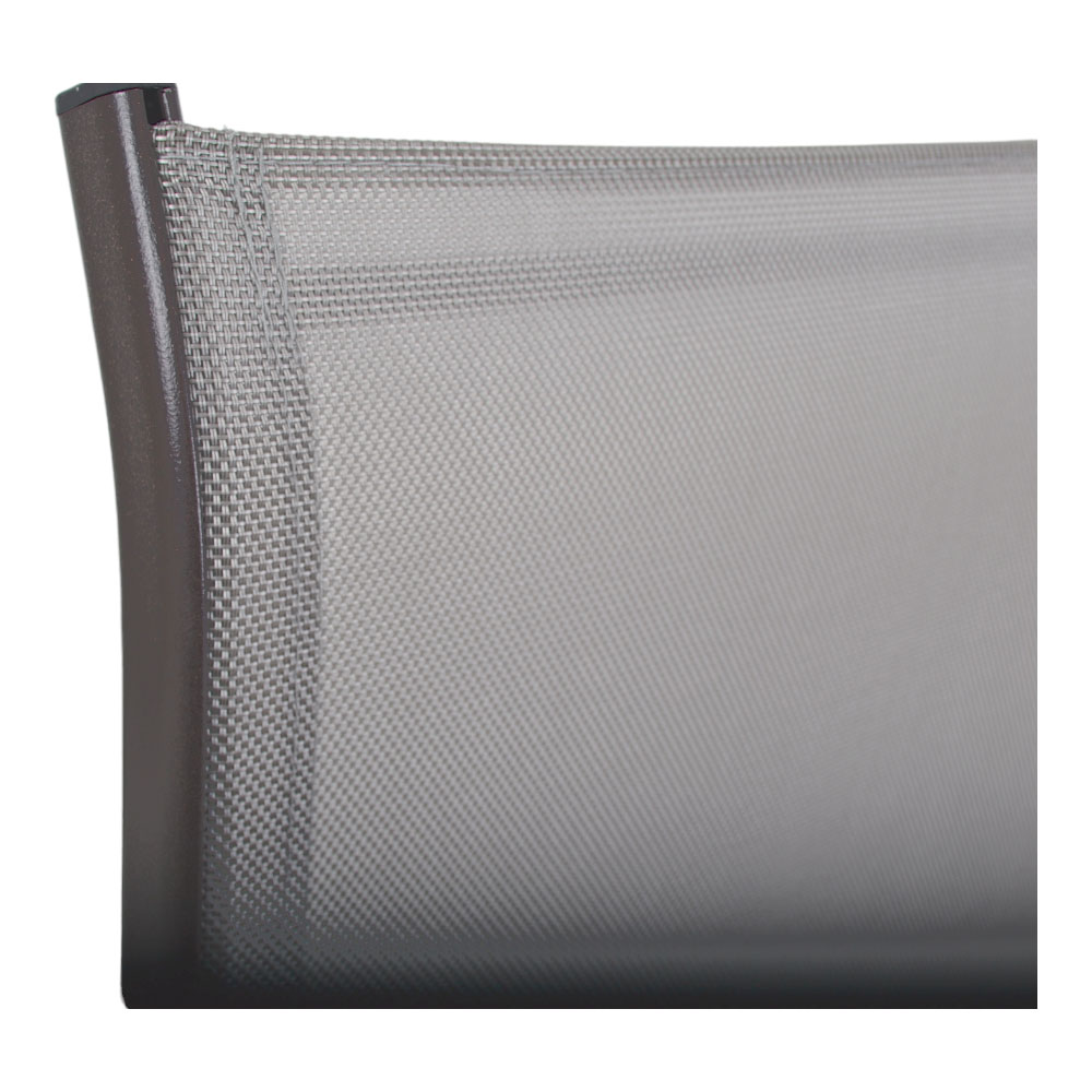 Πολυθρόνα κήπου από μέταλλο/textilene σε καφέ/μπεζ χρώμα 75x55x94