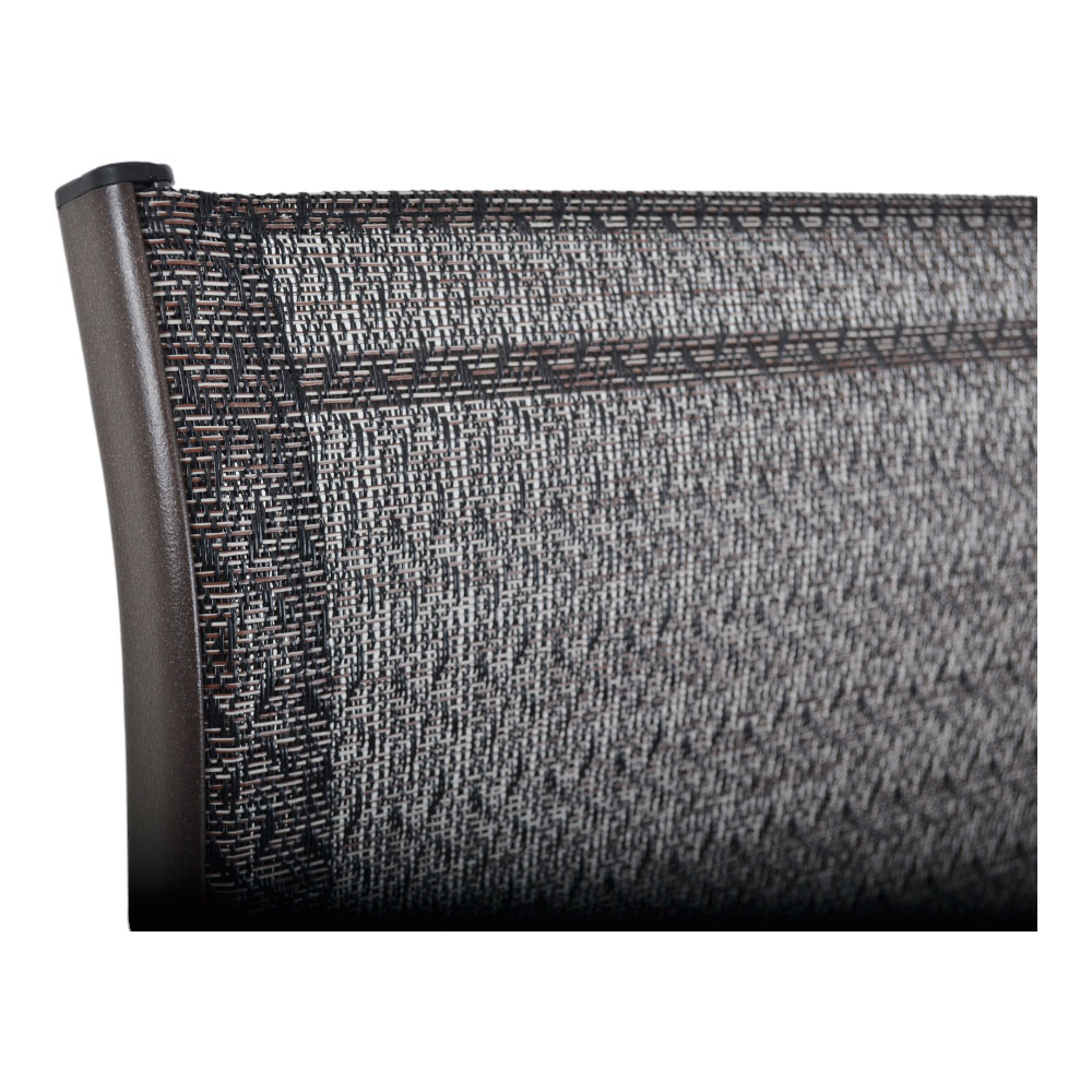 Πολυθρόνα κήπου από μέταλλο/textilene σε καφέ χρώμα 75x55x94