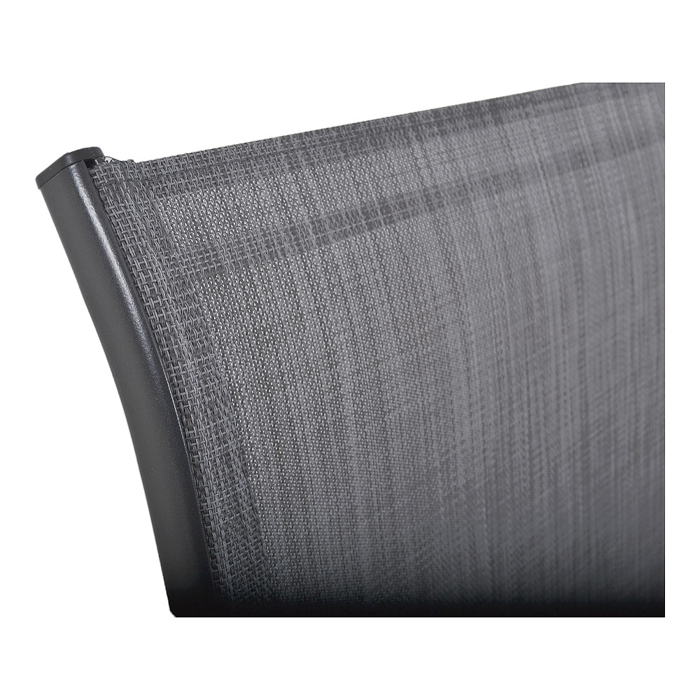 Πολυθρόνα κήπου από μέταλλο/textilene σε ανθρακί/γκρι χρώμα 75x55x94