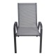 Πολυθρόνα κήπου από μέταλλο/textilene σε ανθρακί/γκρι χρώμα 75x55x94