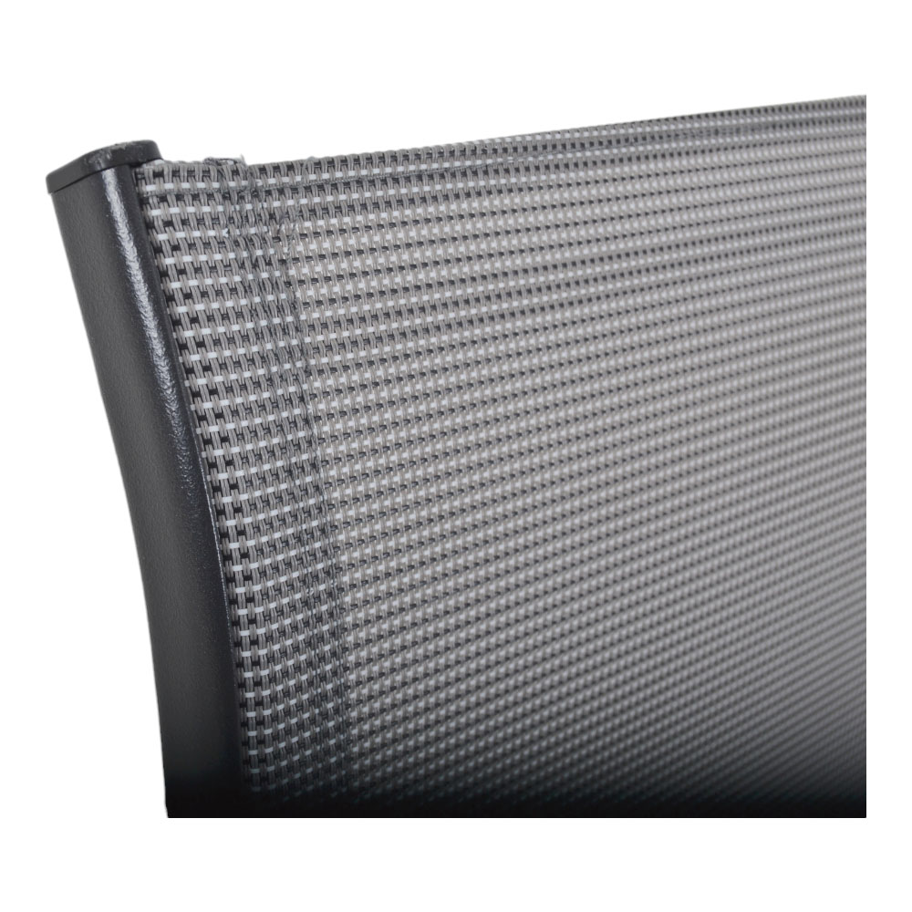 Πολυθρόνα κήπου από μέταλλο/textilene σε ανθρακί/γκρι χρώμα 75x55x94