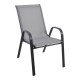 Πολυθρόνα κήπου από μέταλλο/textilene σε ανθρακί/γκρι χρώμα 75x55x94