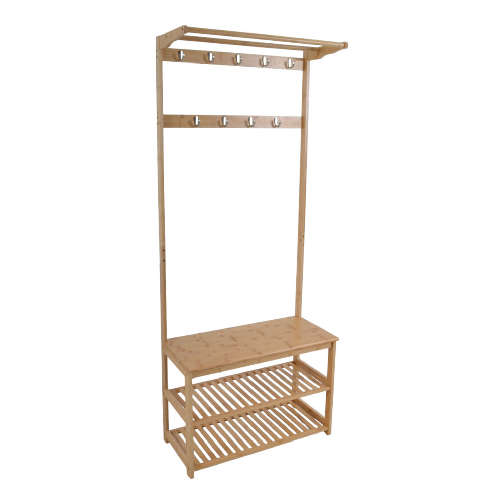 Έπιπλο εισόδου από μπαμπού σε φυσικό χρώμα 70x31x170