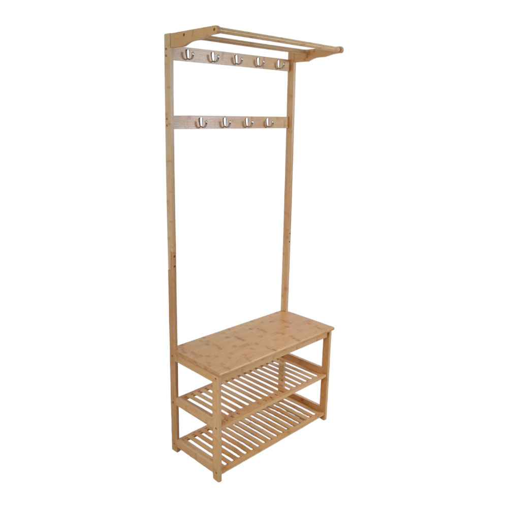 Έπιπλο εισόδου από μπαμπού σε φυσικό χρώμα 70x31x170