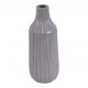 Βάζο κεραμικό με ανάγλυφη υφή σε γκρι χρώμα 15x15x37.5