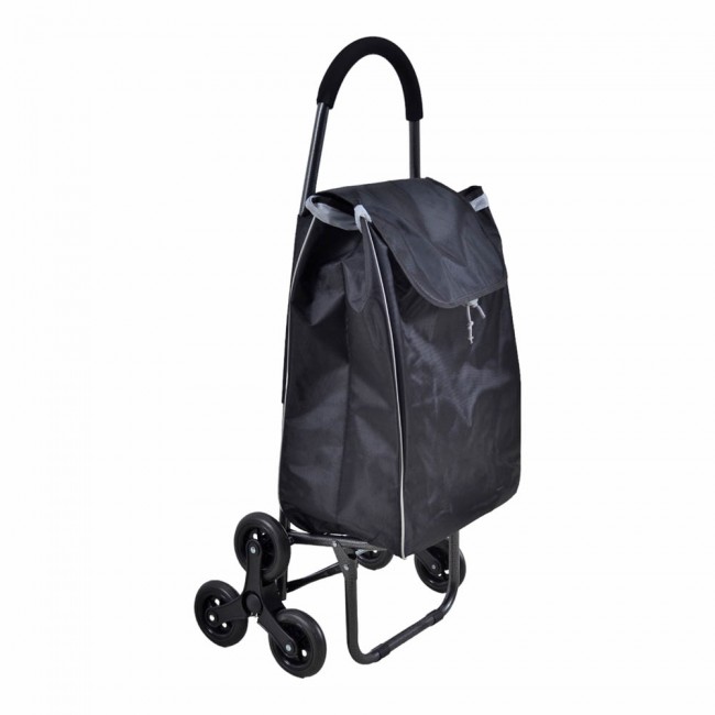 Καρότσι λαϊκής από μέταλλο με μαύρο σάκο 44x33x99