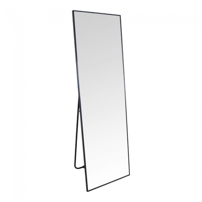 Καθρέπτης δαπέδου από αλουμίνιο σε χρώμα μαύρο 50x160