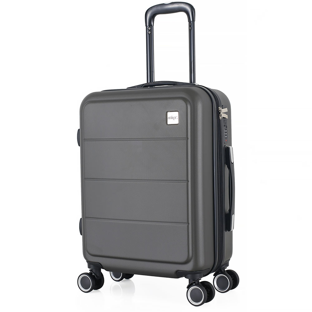 Βαλίτσα από ABS σε ανθρακί χρώμα 37x21x55