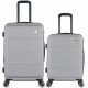 Σετ βαλίτσες από ABS σε ασημί χρώμα 41x26x65