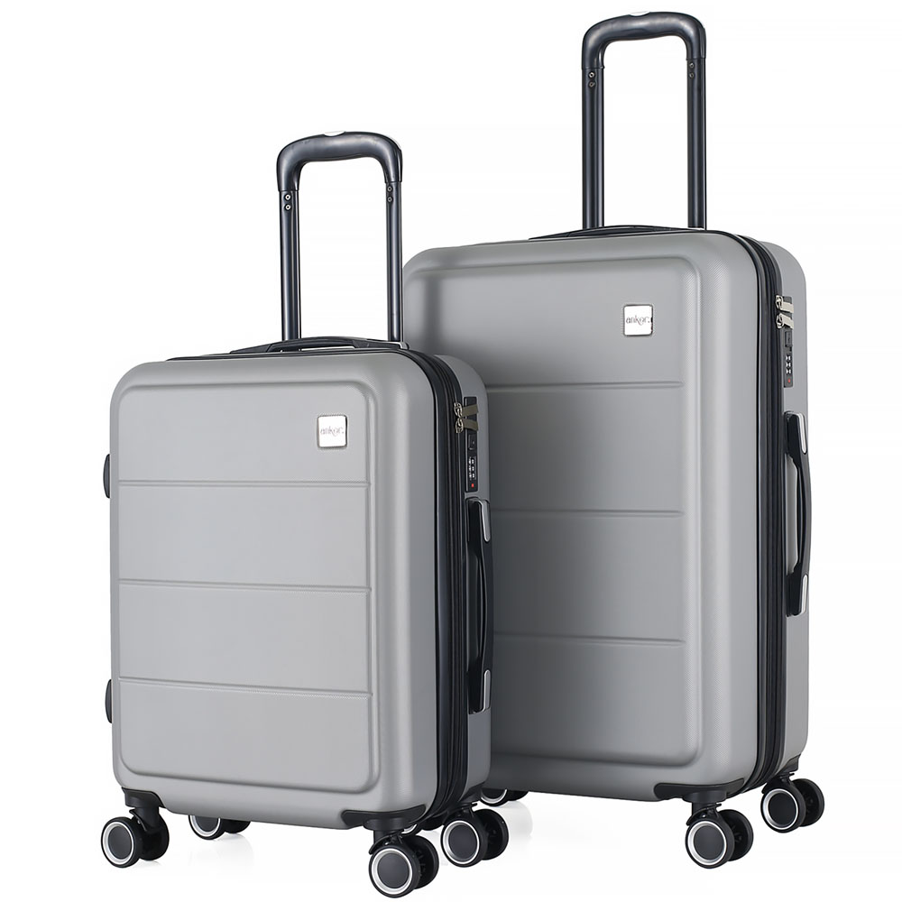 Σετ βαλίτσες από ABS σε ασημί χρώμα 41x26x65