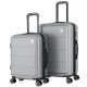 Σετ βαλίτσες από ABS σε ασημί χρώμα 41x26x65