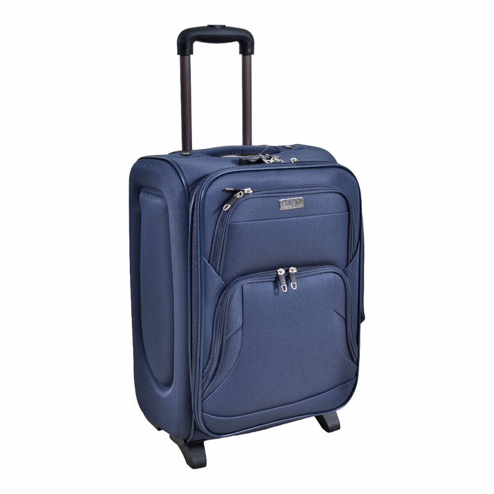 Βαλίτσα από ύφασμα σε μπλε χρώμα 37x24x50