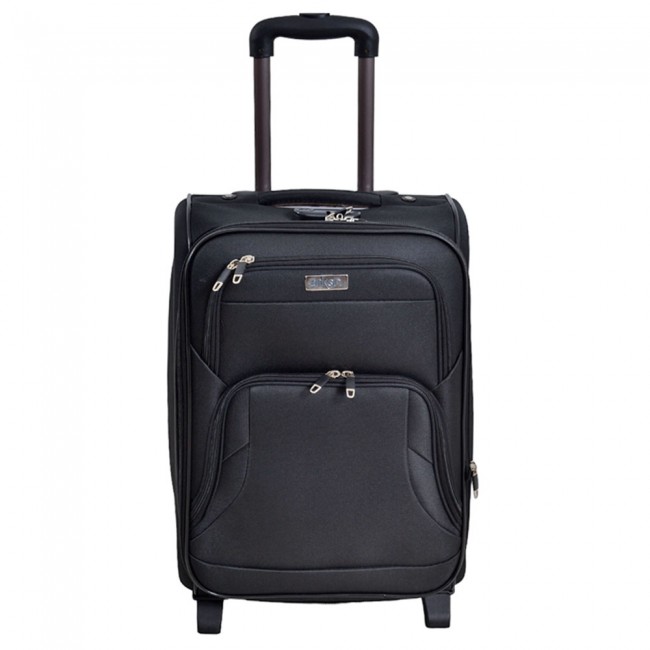 Βαλίτσα από ύφασμα σε μαύρο χρώμα 37x24x50