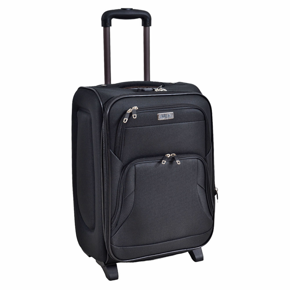 Βαλίτσα από ύφασμα σε μαύρο χρώμα 37x24x50