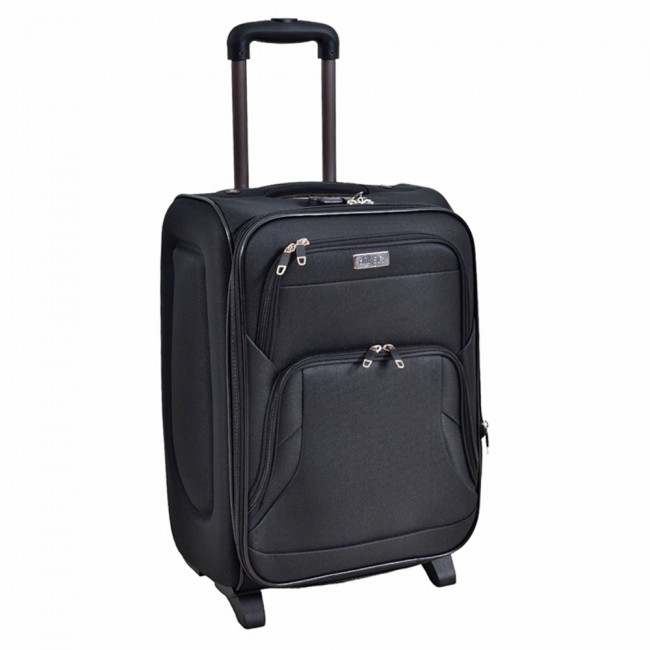 Βαλίτσα από ύφασμα σε μαύρο χρώμα 37x24x50