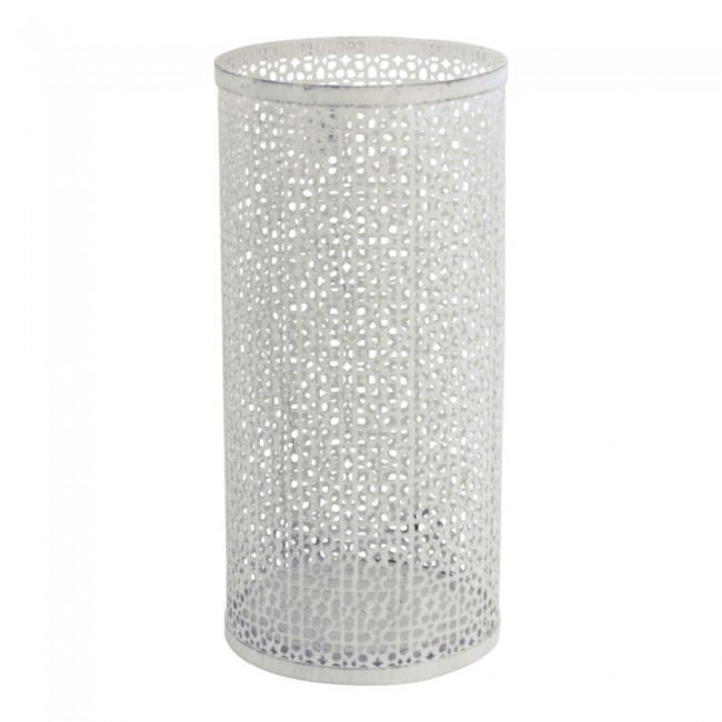 Ομπρελοθήκη από μέταλλο σε χρώμα αντικέ εκρού 23x23x48