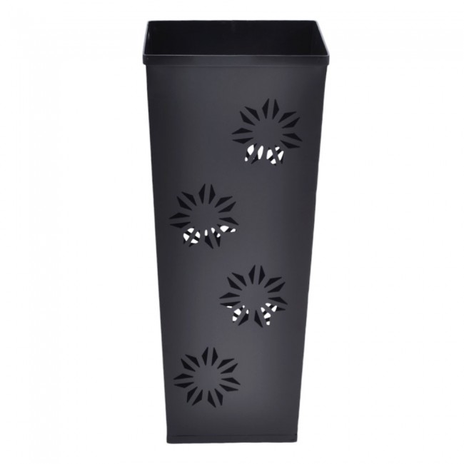 Ομπρελοθήκη από μέταλλο σε χρώμα μαύρο ματ 21x21x48