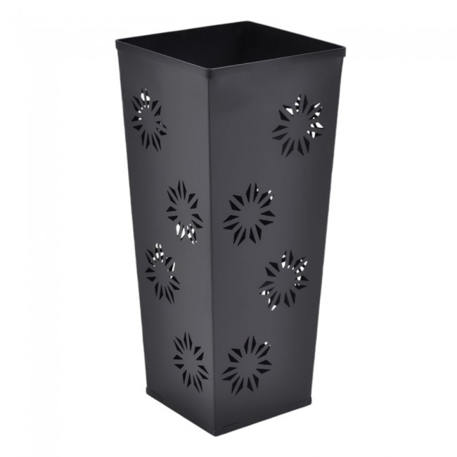 Ομπρελοθήκη από μέταλλο σε χρώμα μαύρο ματ 21x21x48