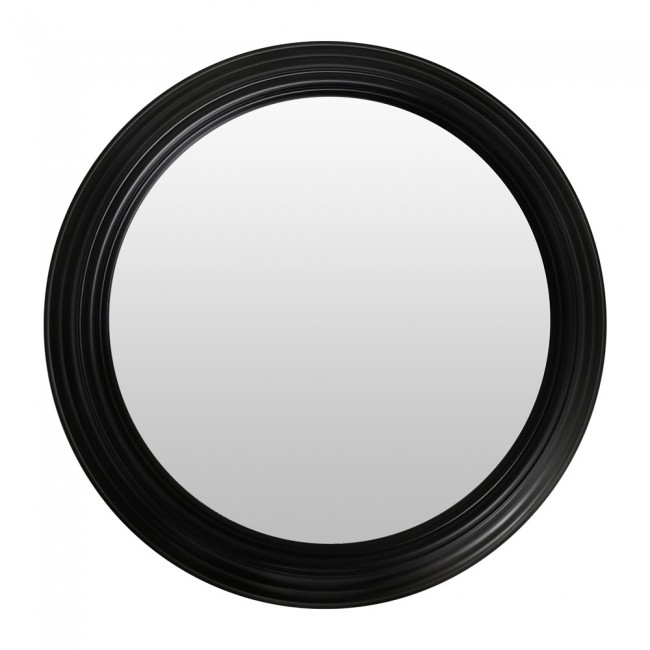 Καθρέφτης τοίχου από πλαστικό σε χρώμα μαύρο Φ75.7x5.8