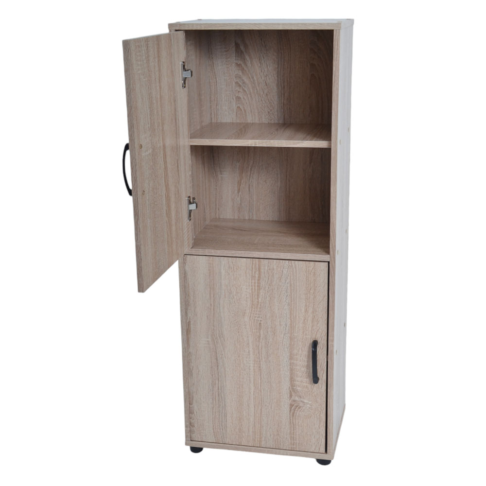 Ντουλάπι με ράφια από ξύλο σε χρώμα φυσικό 40x30x112