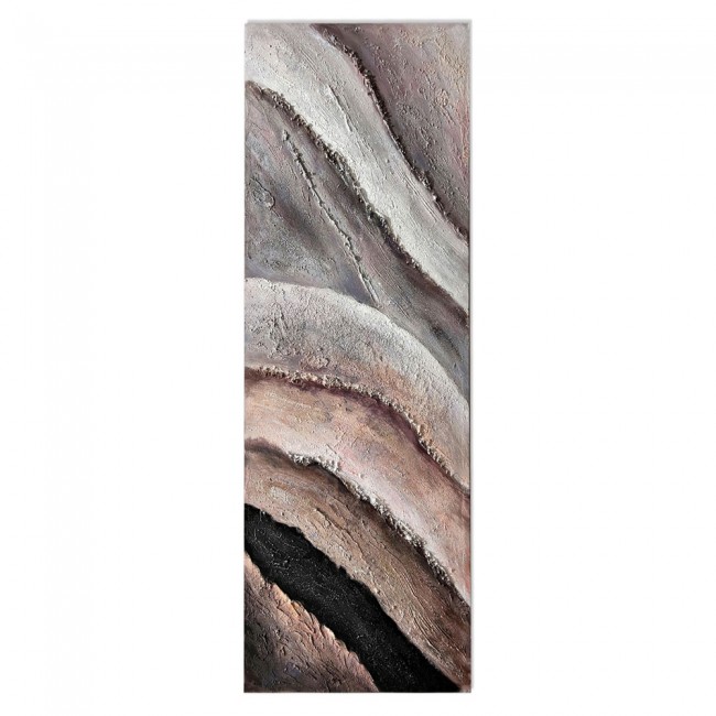 Πίνακας ελαιογραφία σε καμβά κυματιστά σχήματα 30x90