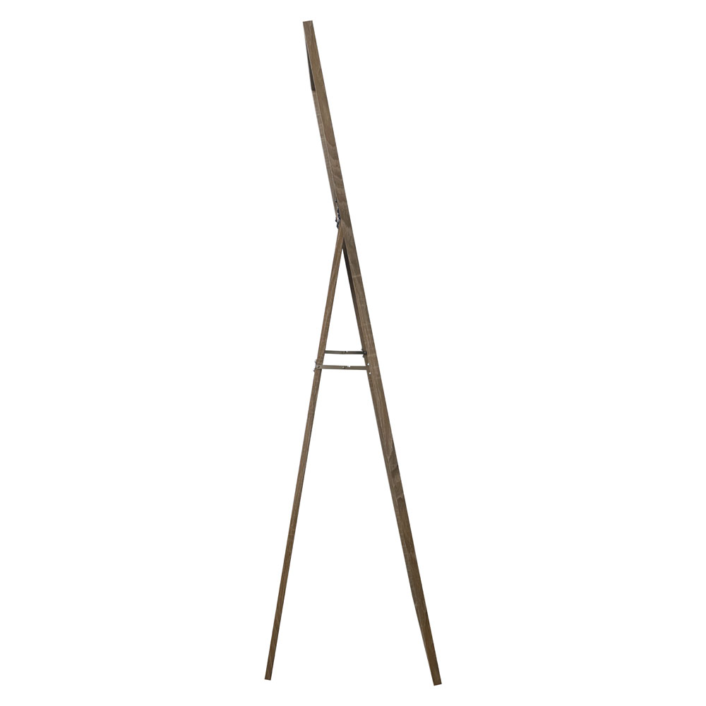 Καθρέπτης δαπέδου με ξύλινο πλαίσιο σε φυσικό χρώμα 40x150