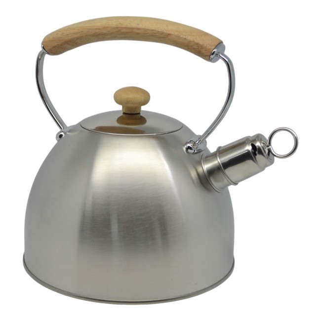 Τσαγιέρα ανοξείδωτη με ξύλινη λαβή 2,5lt Φ19x22