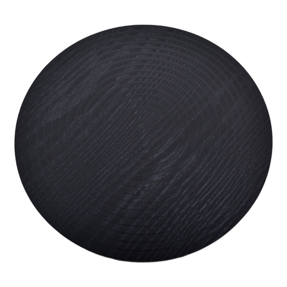 Τραπέζι βοηθητικό από μέταλλο/ξύλο σε χρώμα μαύρο Φ40x43