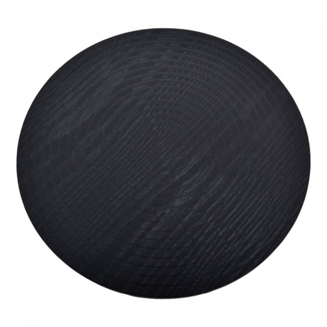 Τραπέζι βοηθητικό από μέταλλο/ξύλο σε χρώμα μαύρο Φ40x43