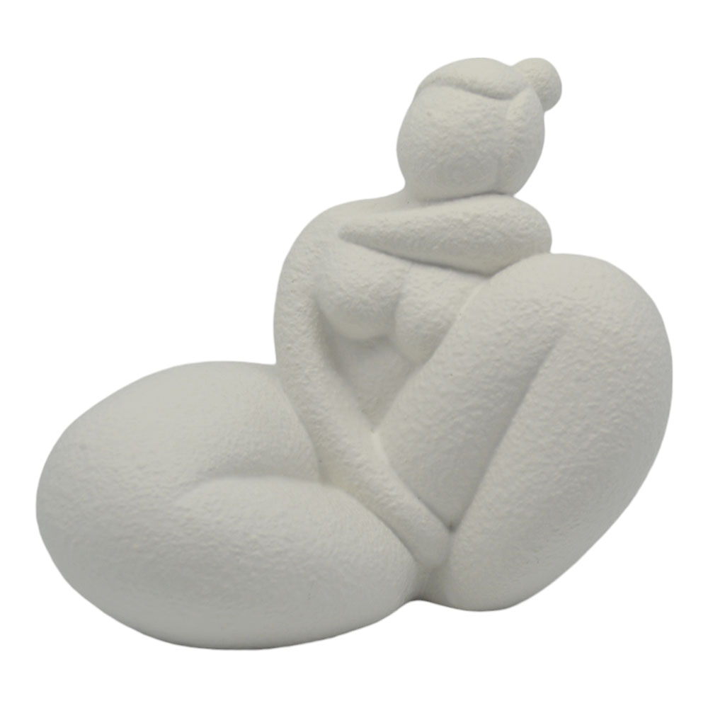 Επιτραπέζιο διακοσμητικό κεραμικό σε χρώμα λευκό ματ 17.5x15x16