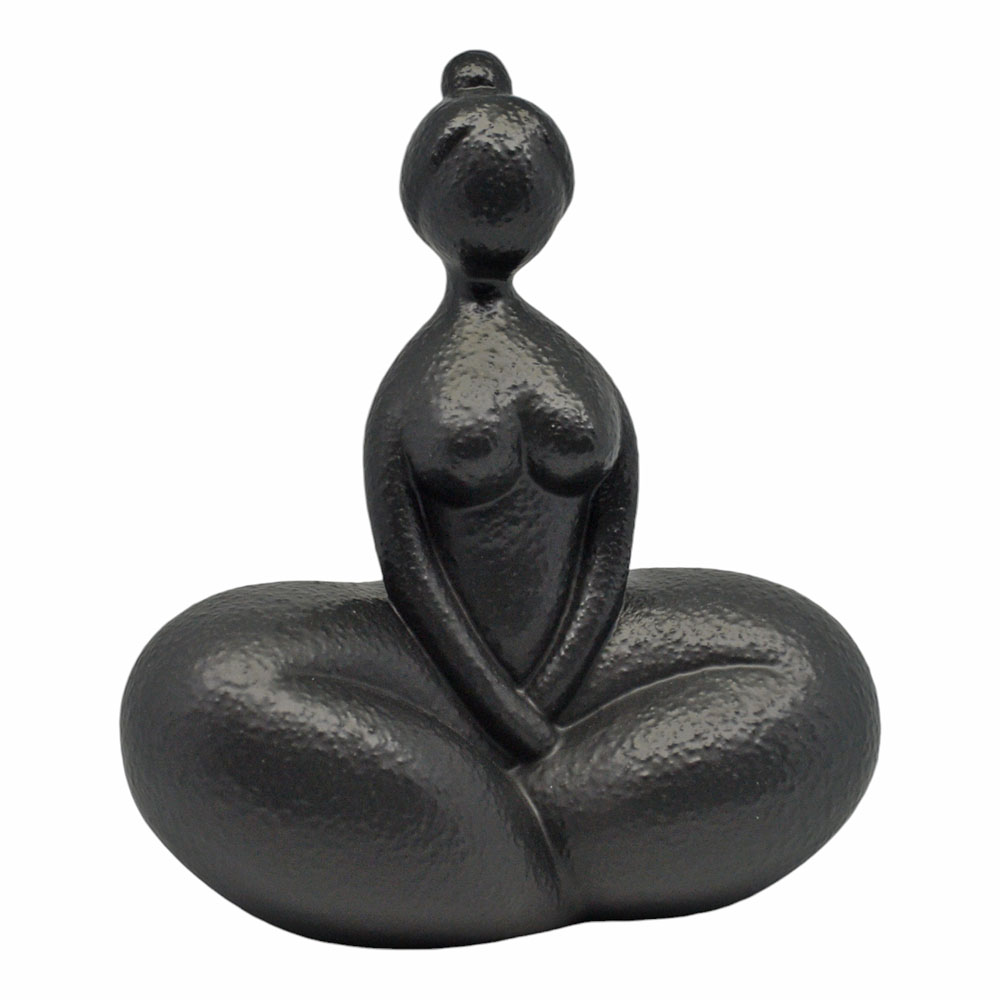 Επιτραπέζιο διακοσμητικό κεραμικό σε χρώμα μαύρο ματ 21.6x12.3x24