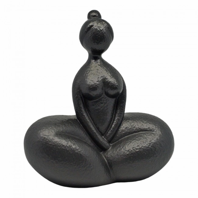 Επιτραπέζιο διακοσμητικό κεραμικό σε χρώμα μαύρο ματ 21.6x12.3x24