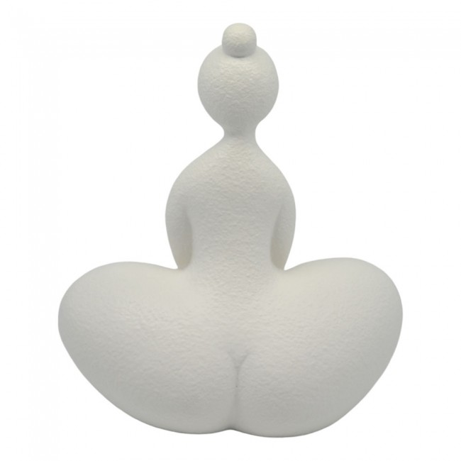 Επιτραπέζιο διακοσμητικό κεραμικό σε χρώμα λευκό ματ 21.6x12.3x24