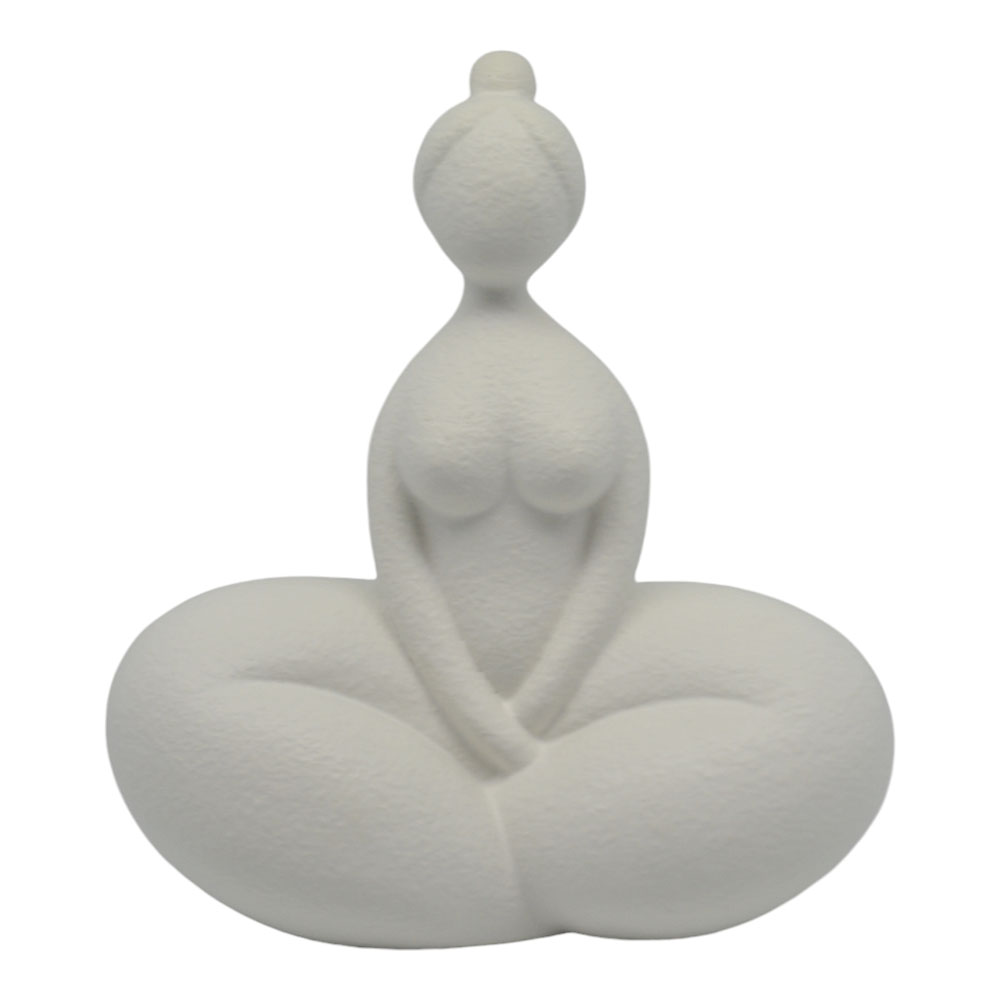 Επιτραπέζιο διακοσμητικό κεραμικό σε χρώμα λευκό ματ 21.6x12.3x24